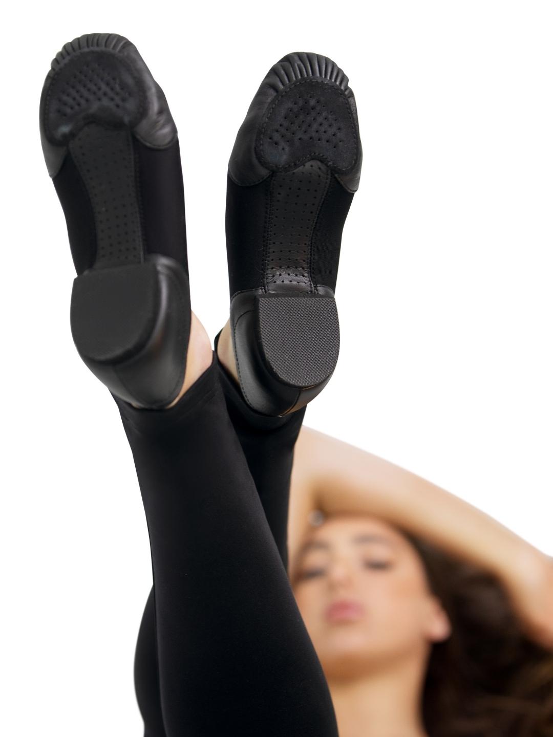 Black Jazz Glove Jazz Shoe for children, flexible and comfortable dance footwear